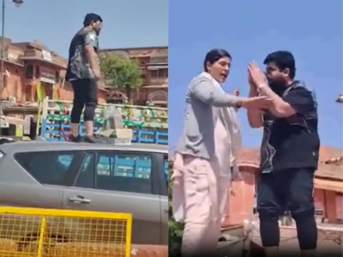 कार पर चढ़कर सिगरेट पीते हुए युवक ने की बैन करने की मांग, देखें वीडियो