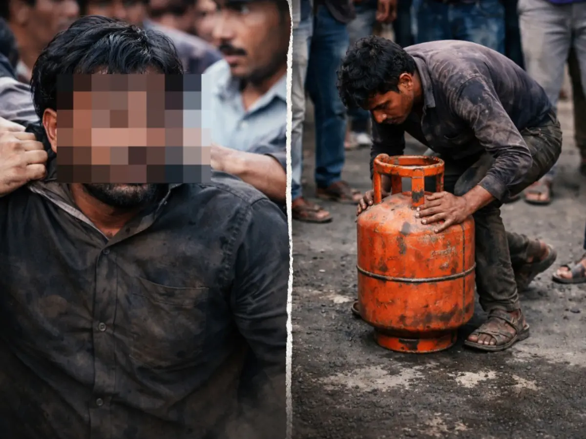 Viral Video: दिनदहाड़े घर के बाहर से उठा लिया गैस से भरा LPG सिलेंडर, भागते हुए वीडियो वायरल