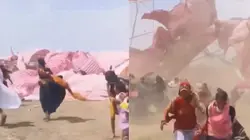 टोंक में आंधी-तूफान का खौफनाक मंजर, सामूहिक विवाह सम्मेलन में मचा हाहाकार! वीडियो वायरल