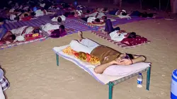 47 डिग्री तापमान में श्रमिकों के साथ धरने पर बैठे रविंद्र सिंह भाटी, प्रबंधन को दी चेतावनी