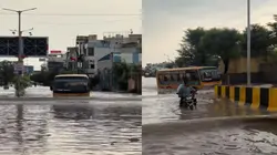सीकर में मानसून की धमाकेदार एंट्री, जोरदार बारिश के बाद पानी में डूबी बस